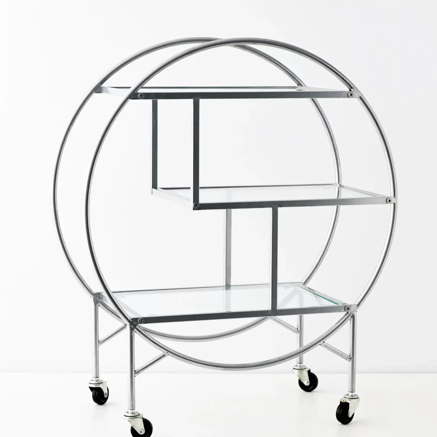 GigiandTom Vintage Style Bar Cart Silver* Bar Tools & Accessories
